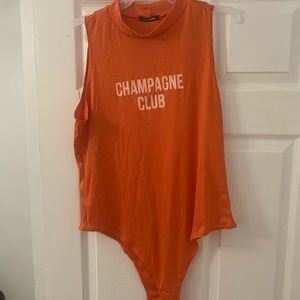 Orange bodysuit